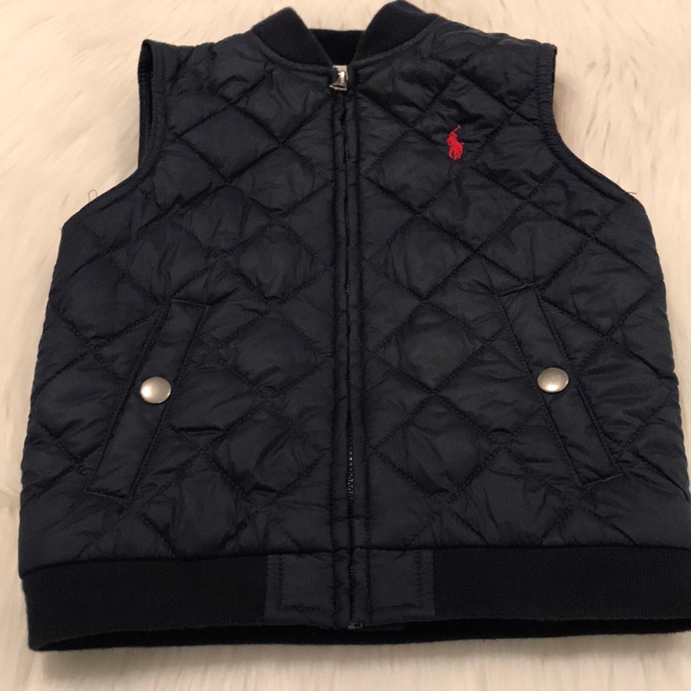 EUC Ralph Lauren Infant/Toddler Vest Navy Blue